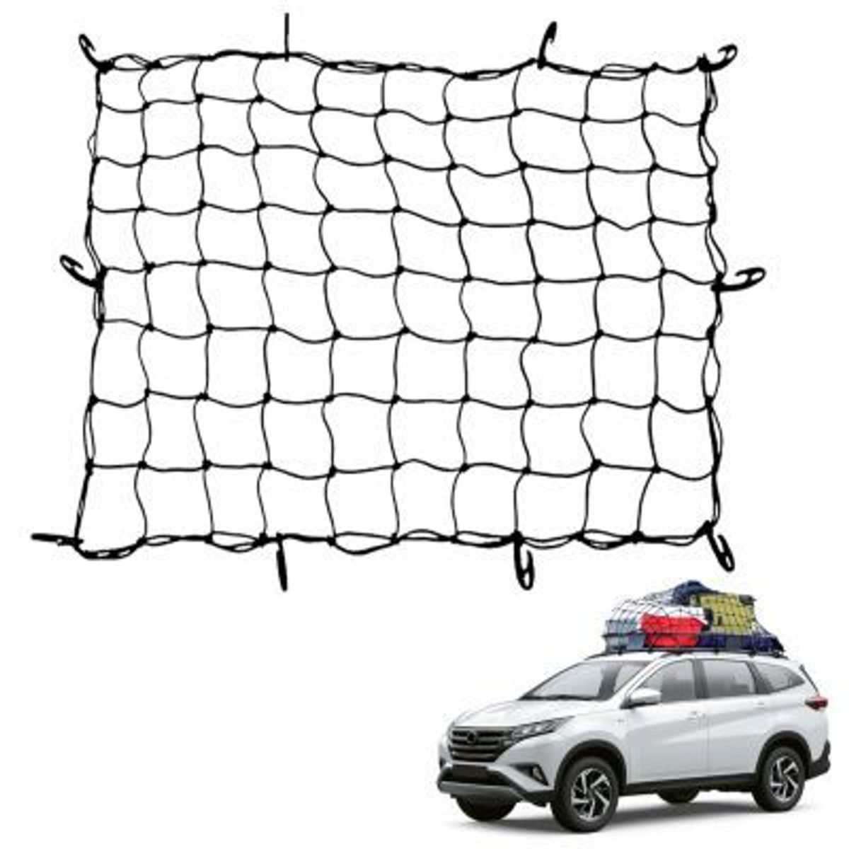 TECGO - MALLA ELASTICA PARA EQUIPAJE 12 GANCHOS 120X150