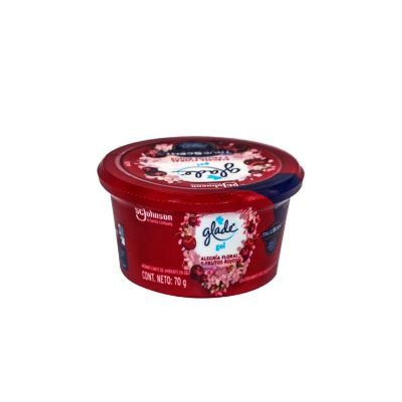 GLADE - AMBIENTADOR GEL ALEGRIA FLORAL Y FRUTOS ROJOS 70 GR GLADE