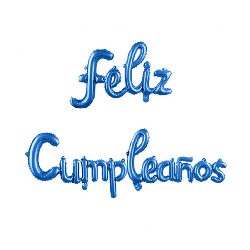 GENERICO - Globo de Letras Feliz Cumpleaños Azul