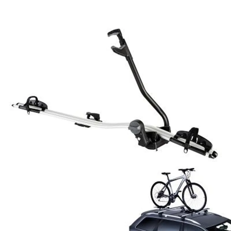 GENERICO - PORTABICICLETA TECHO PARA 1 - PLOMO/NEGRO AUTO Y CAMIONETA