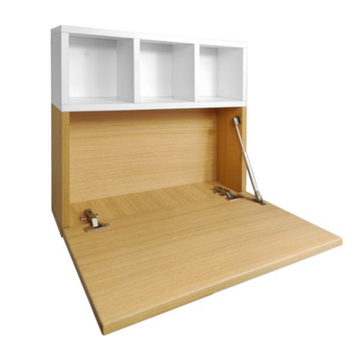 GENERICO - ESCRITORIO PLEGABLE PARA PARED MINIMALISTA  FONDO BLANCO