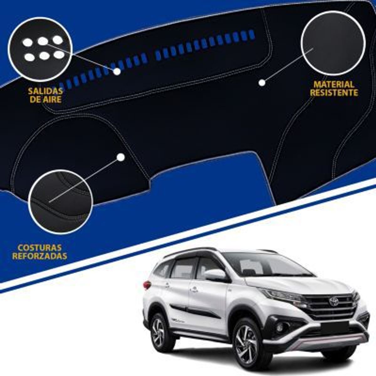 TECGO - PROTECTOR TAPETE DE TABLERO TIPO TOYOTA RUSH 2020