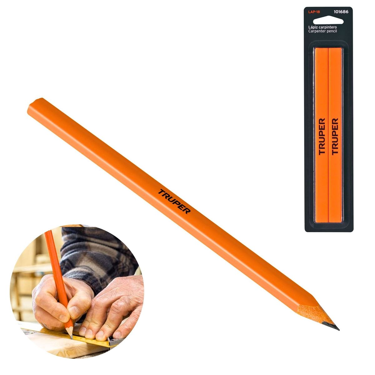 TRUPER - Lápiz carpintero  2 unidades - TRUPER