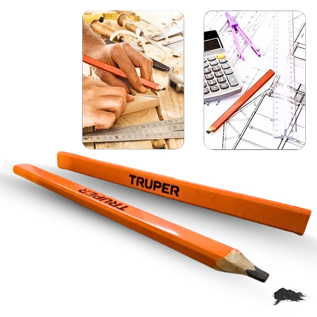 TRUPER - Lápiz carpintero  2 unidades - TRUPER