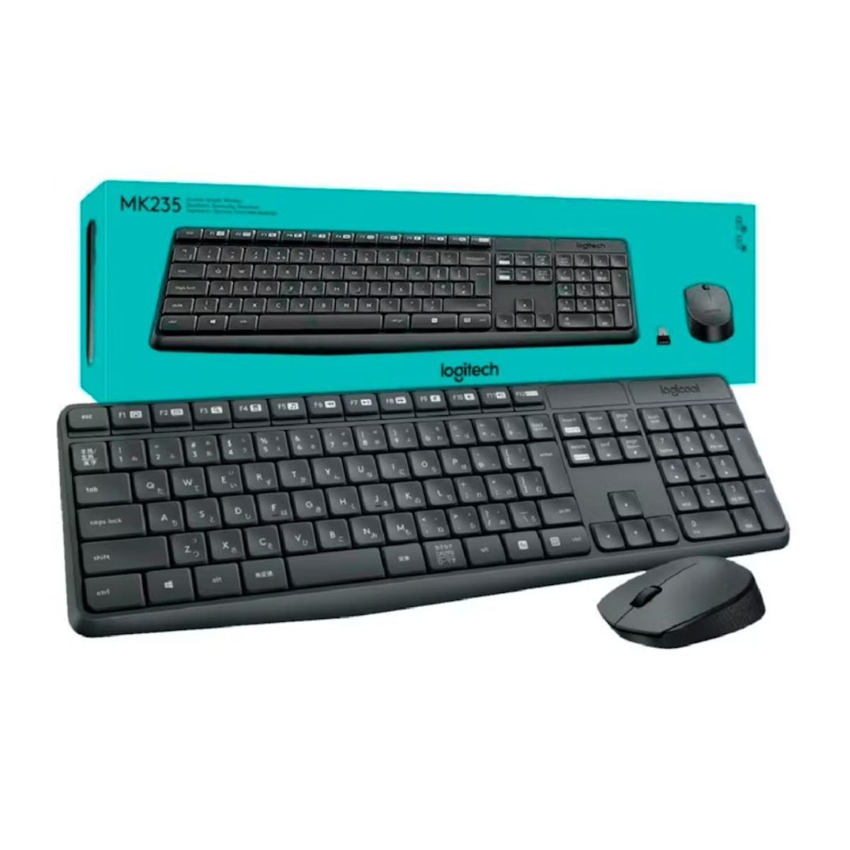 LOGITECH - TECLADO LOGITECH + MOUSE MK235 WIRELESS USB SP NEGRO