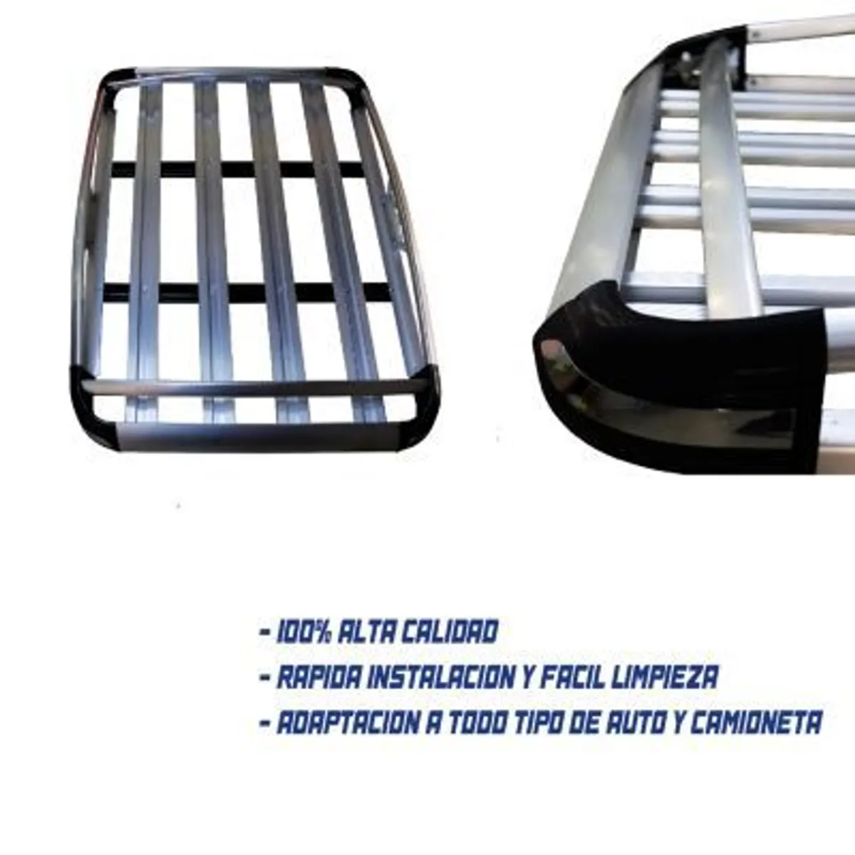 GENERICO - PARRILLA 4X4 140CM PLANA ALUMINIO GRIS PORTAEQUIPAJEBARRA