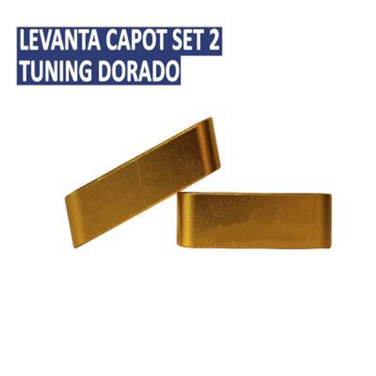 GENERICO - Levanta Capot Universal Tuning Espaciadores par color dorado