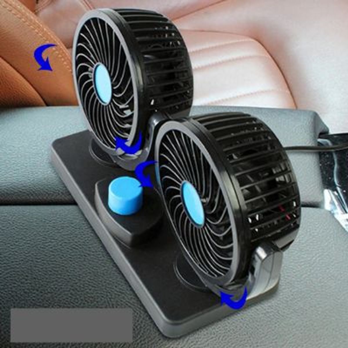 GENERICO - Ventilador 2 cabezas 360° cigarrera para todo tipo vehiculo