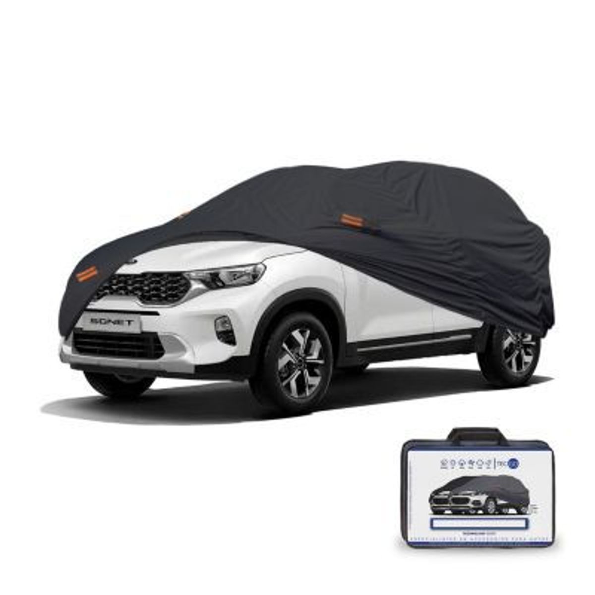 TECGO - PROTECTOR CUBIERTA FORRO FUNDA COBERTOR TIPO KIA SONET GRIS