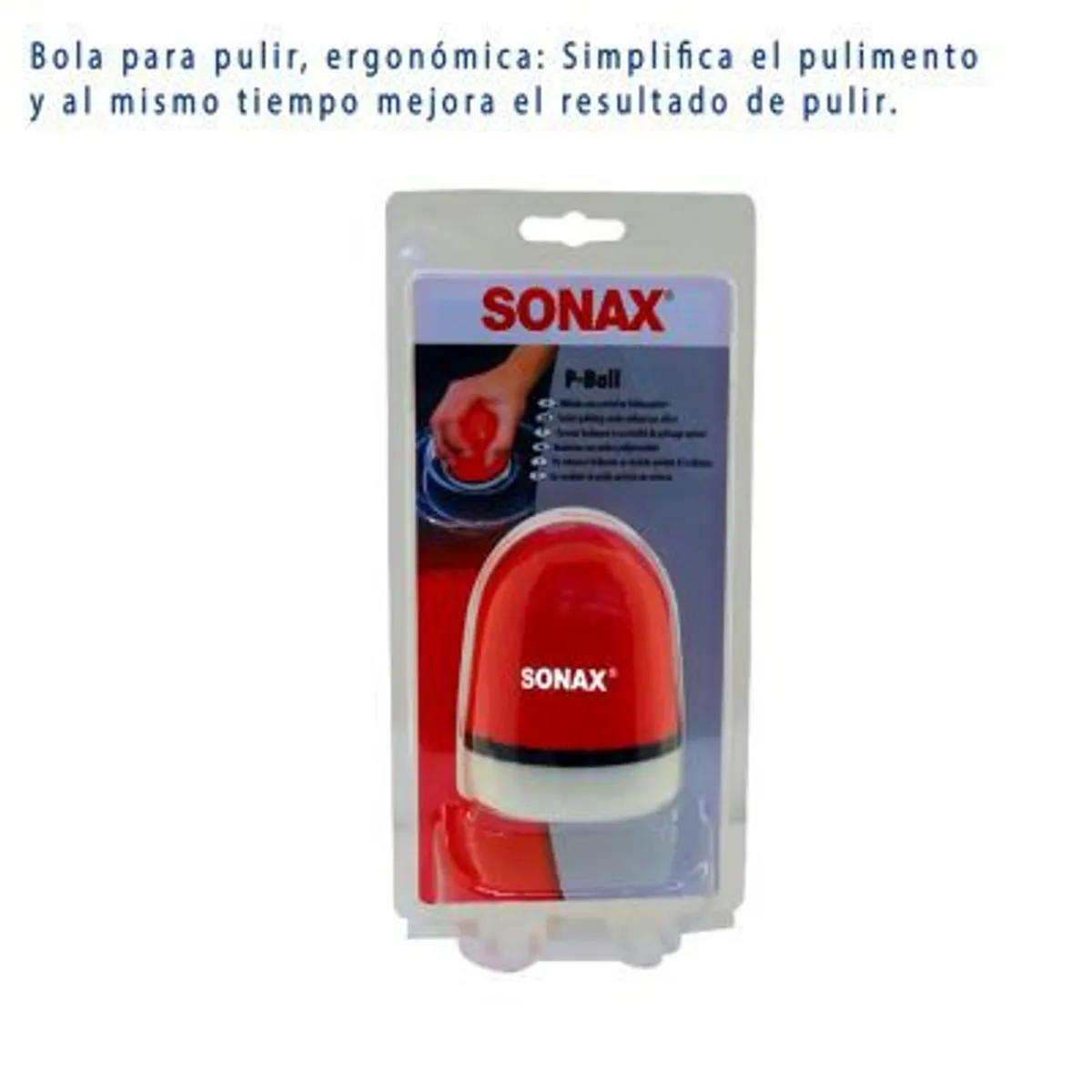 SONAX - ESPONJA PAÑO ESTROPAJO BOLA PULIDOR ERGONIMICO 3 SONAX