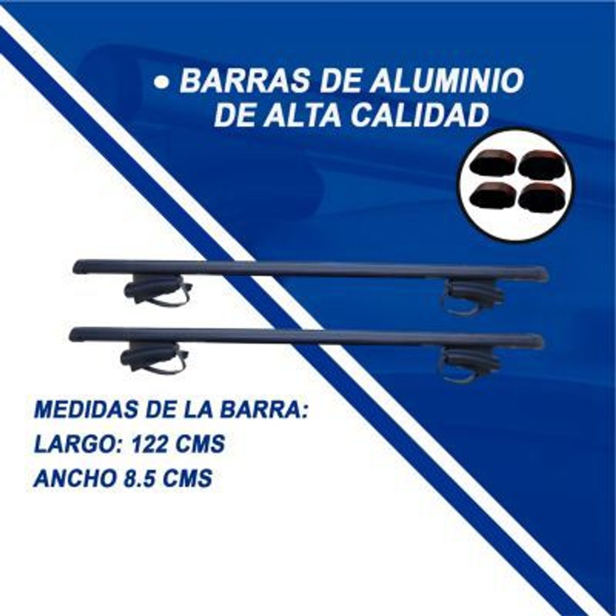 GENERICO - BARRA DE TECHO ALUMINIO TRANSVERSAL CLLAVE CORREA NEGRO