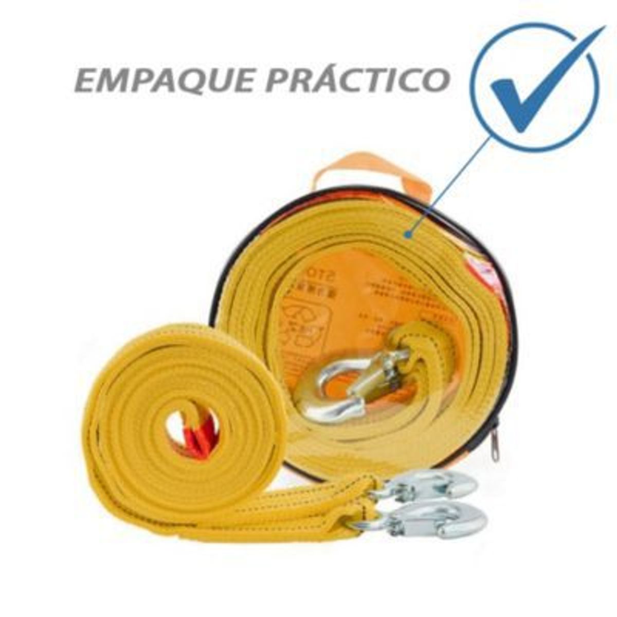 GENERICO - CUERDA DE REMOLQUE 5 TONELADAS 4 METROS/soga/arrastre.