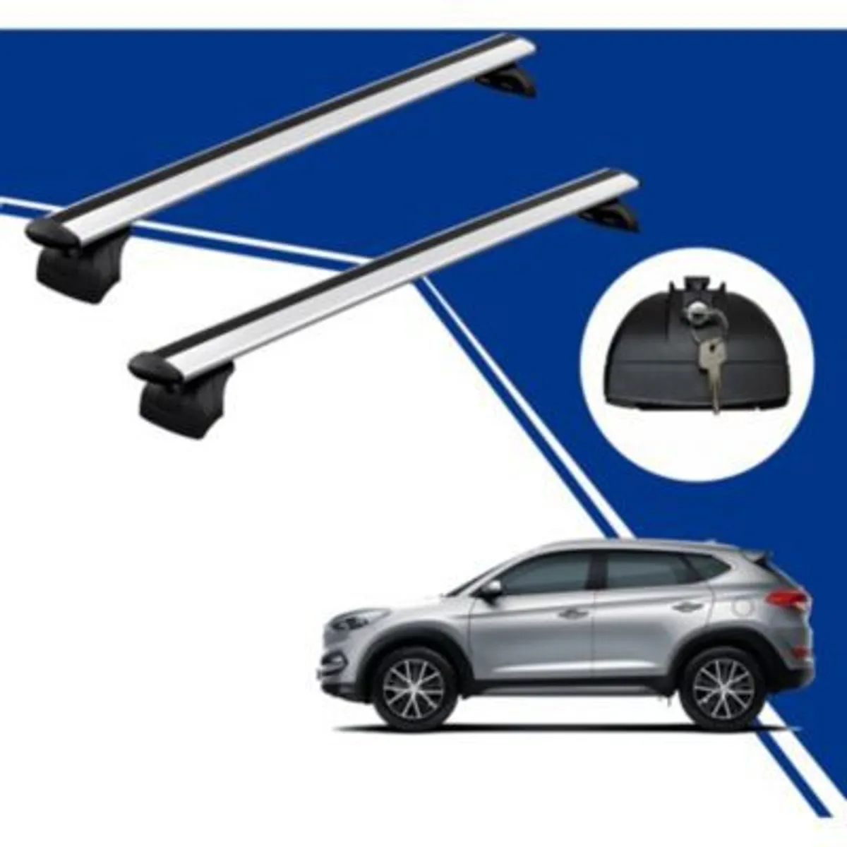 GENERICO - Barra de techo pegado aluminio