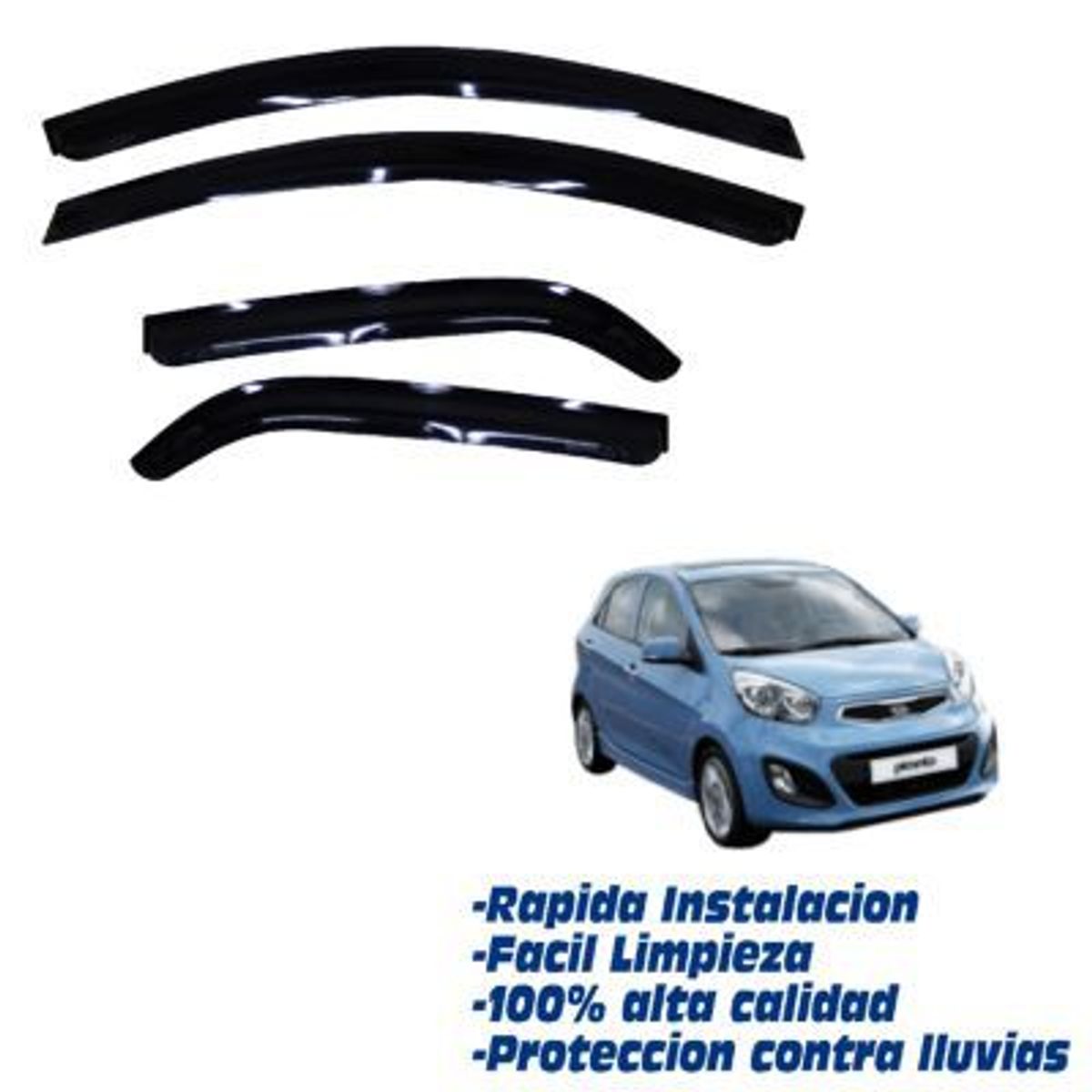 GENERICO - CORRELLUVIA KIA PICANTO 2011-2016 NEGRO