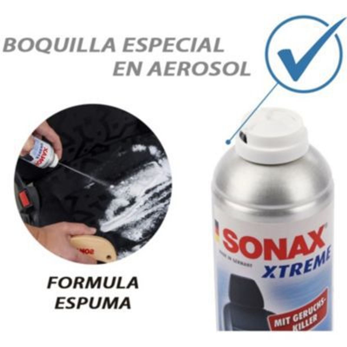 GENERICO - Limpia tapiceria alcantara espuma 400ml sonax