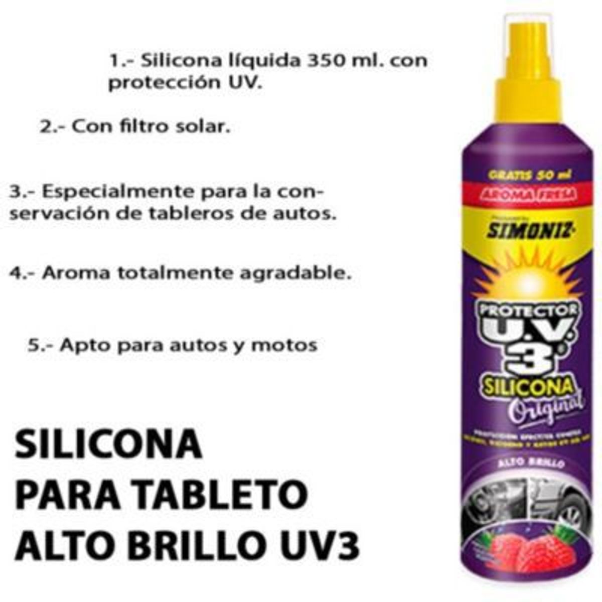 SIMONIZ - Silicona de auto simoniz 350ml brilloaromafragancialimpieza