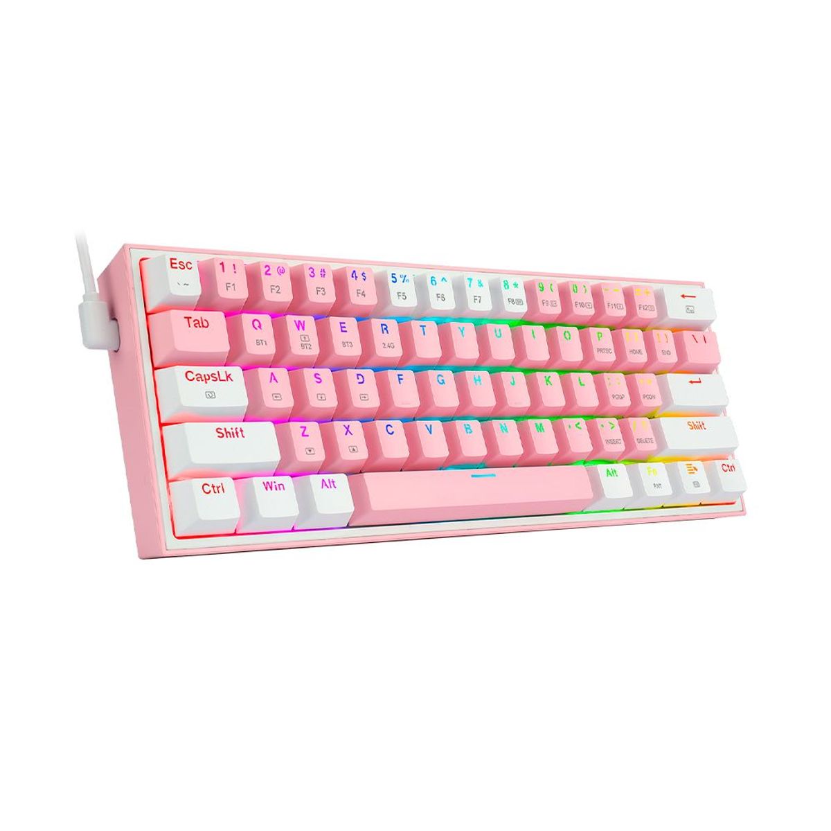 REDRAGON - Teclado Gamer Redragon Fizz Pro Inalámbrico K616  PinkWhite