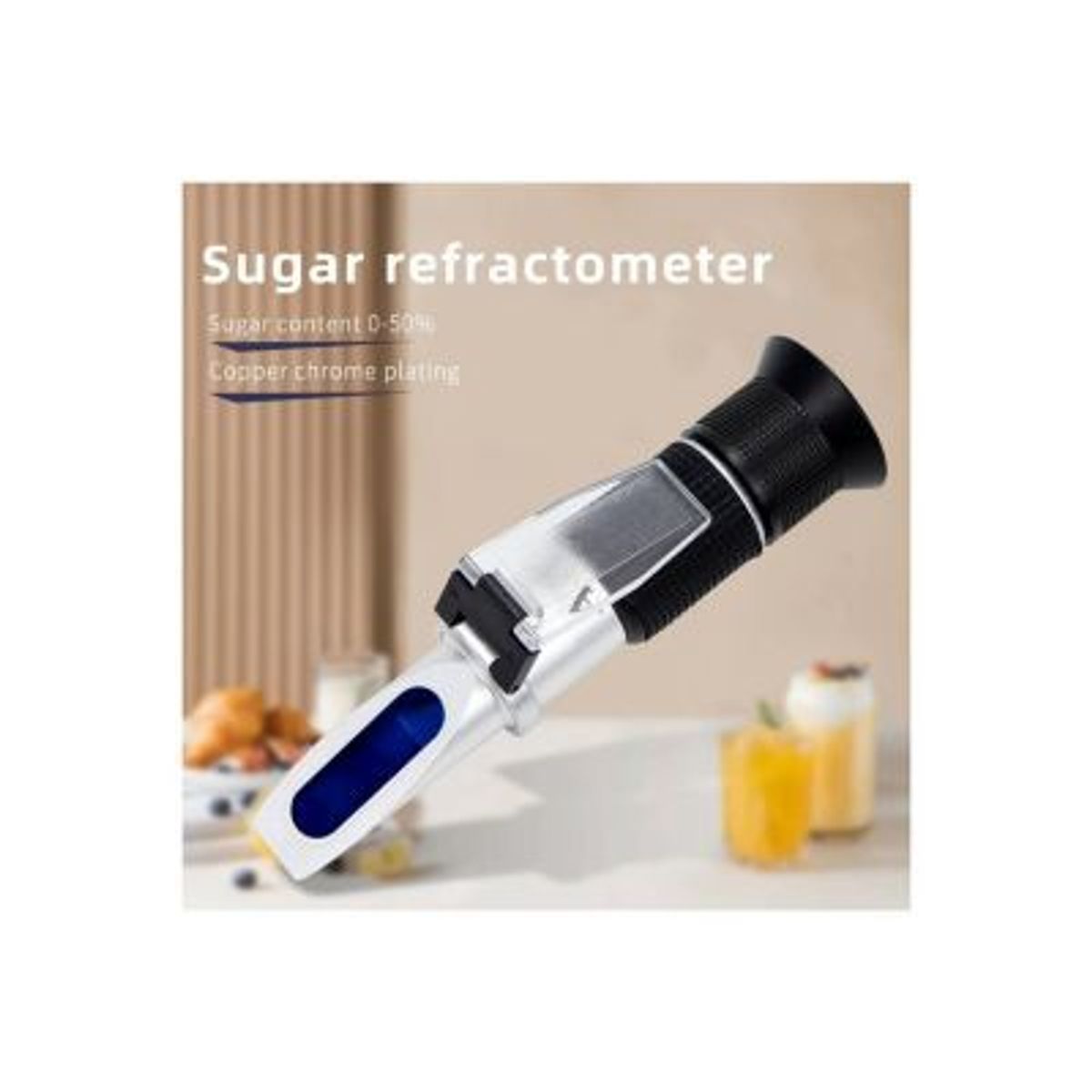 GENERICO - Refractómetro 0-50 Brix ATC Azucares Frutas Café Cerveza