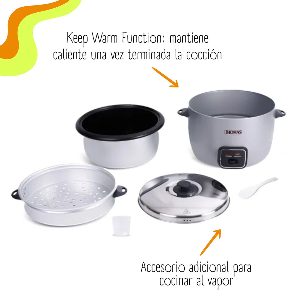 THOMAS - Olla Arrocera Thomas de 4.5 Lt TH-45P