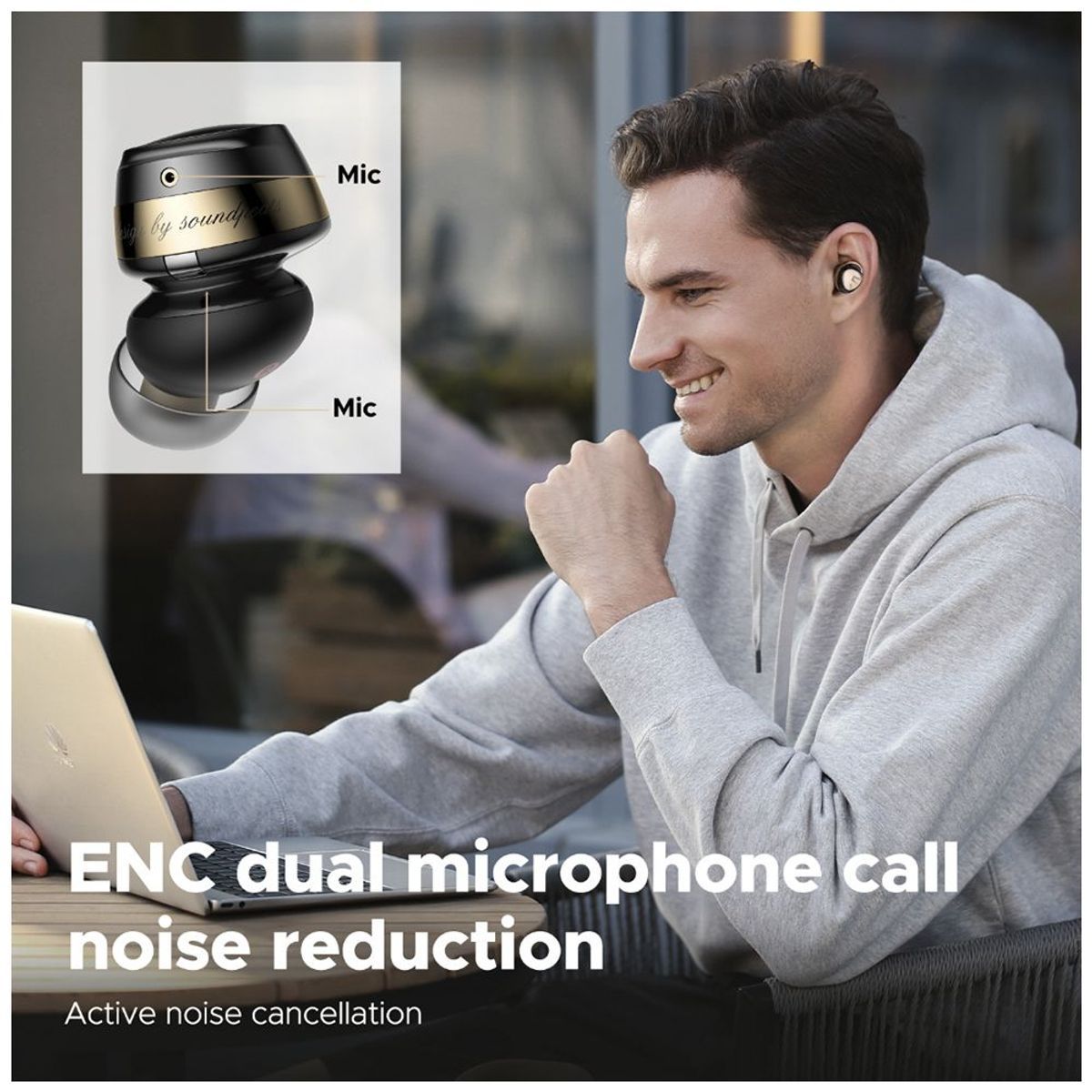 SOUNDPEATS - SoundPeatsAudifonos Bluetooth 5.3 NC Extra Bass HI-RES Opera05