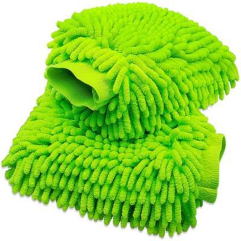 GENERICO - Guante de lavado microfibra verde