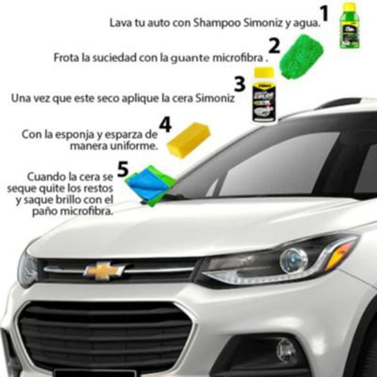 GENERICO - Kit de tratamiento de pintura para auto blanco simoniz cera