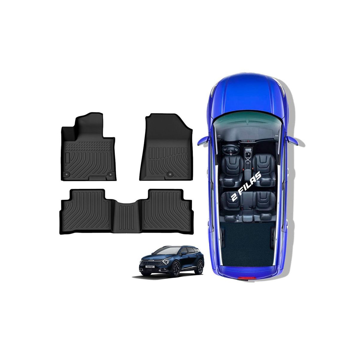 GENERICO - PROTECTOR CUBRE PISO 5D TPE KIA SPORTAGE 2023