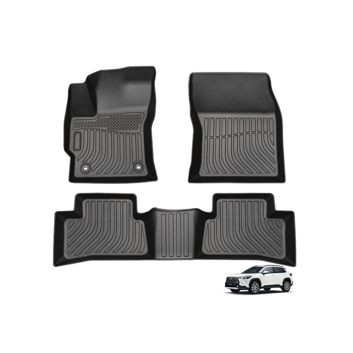 GENERICO - PROTECTOR CUBRE PISO 5D TPE TOYOTA COROLLA CROSS 2020-2023