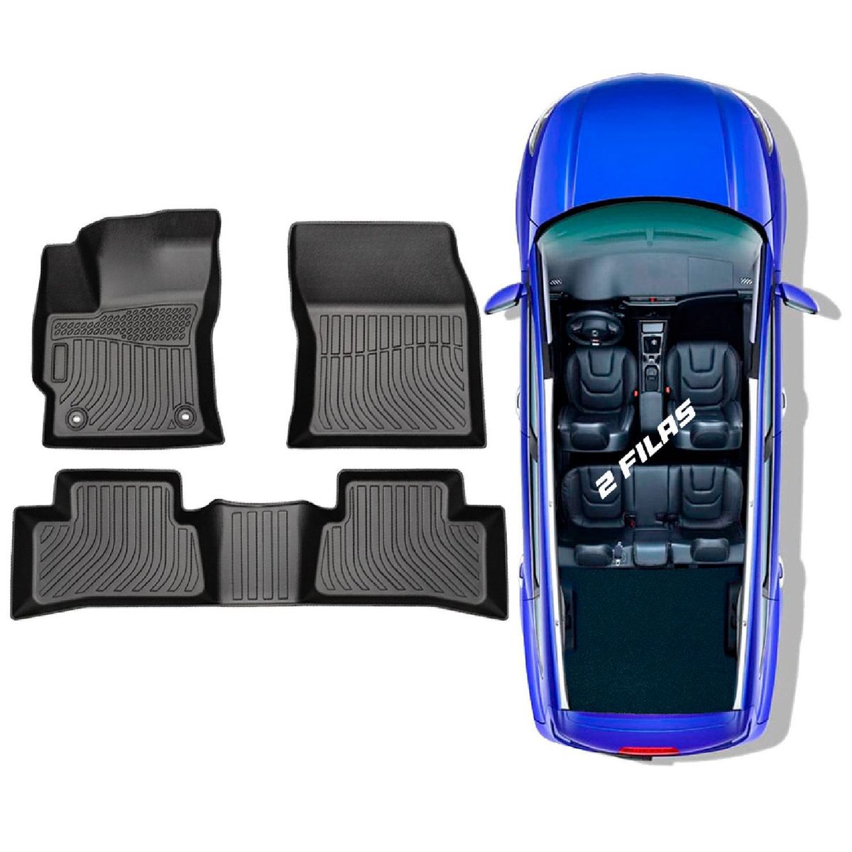 GENERICO - PROTECTOR CUBRE PISO 5D TPE TOYOTA COROLLA CROSS 2020-2023