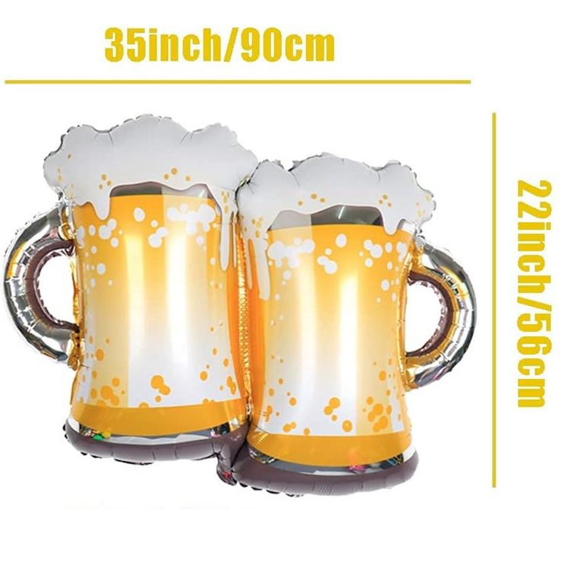 GENERICO - Set x 6 globos para hombre feliz cumpleaños cervezas