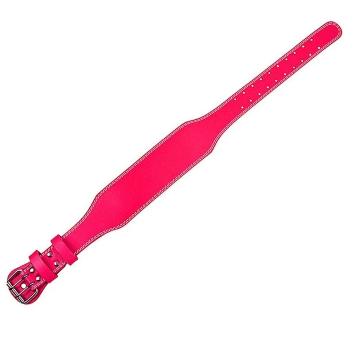 GENERICO - CINTURÓN CORREA DE CUERO PARA GIMNASIO CROSSFIT PESAS ROSA S