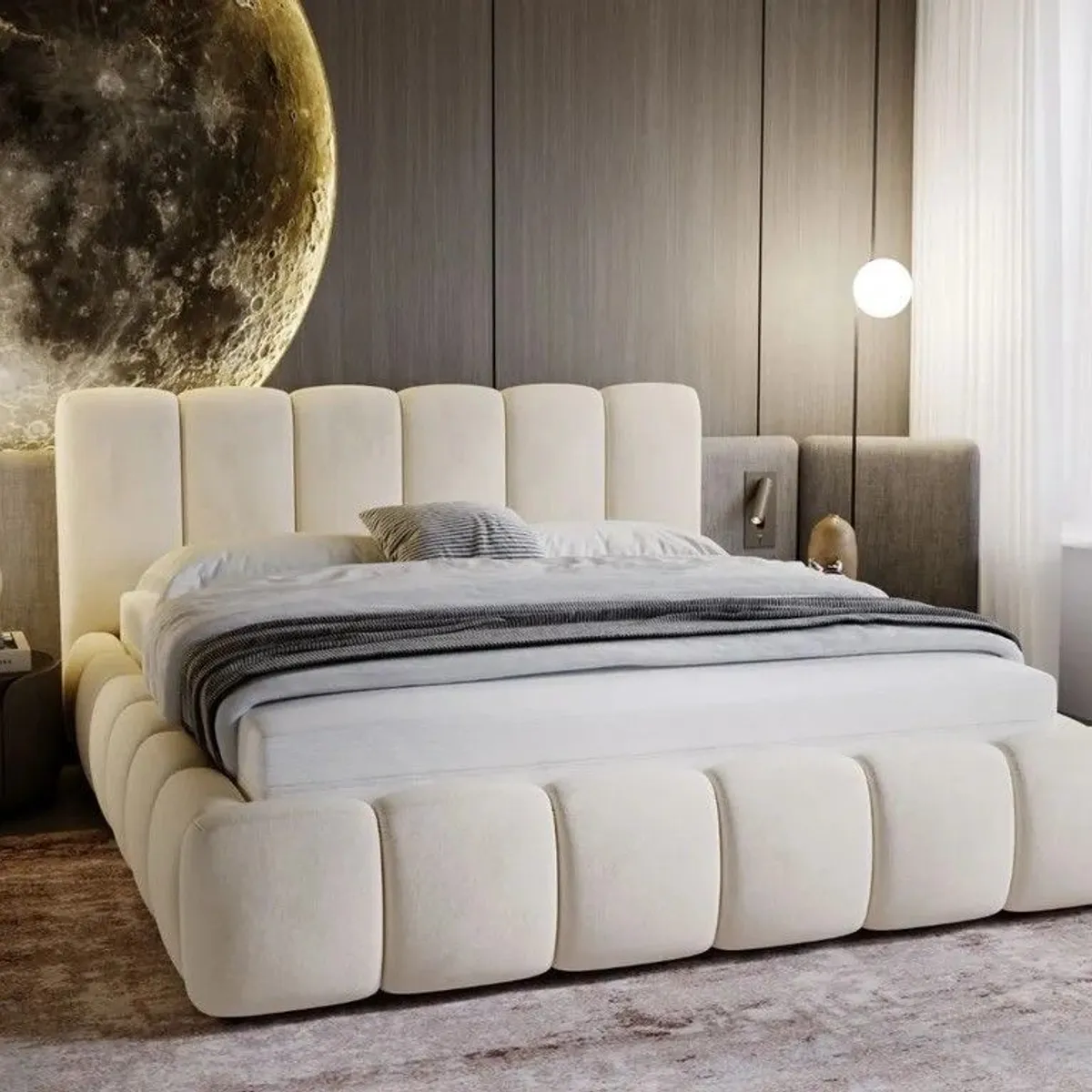 GENERICO - Cama Box Tarima Zafiro Crema 2 plazas La Industria