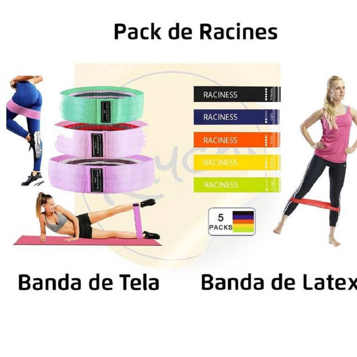 GENERICO - Pack de Bandas De tela  + Pack  Tela de Banda de Tela