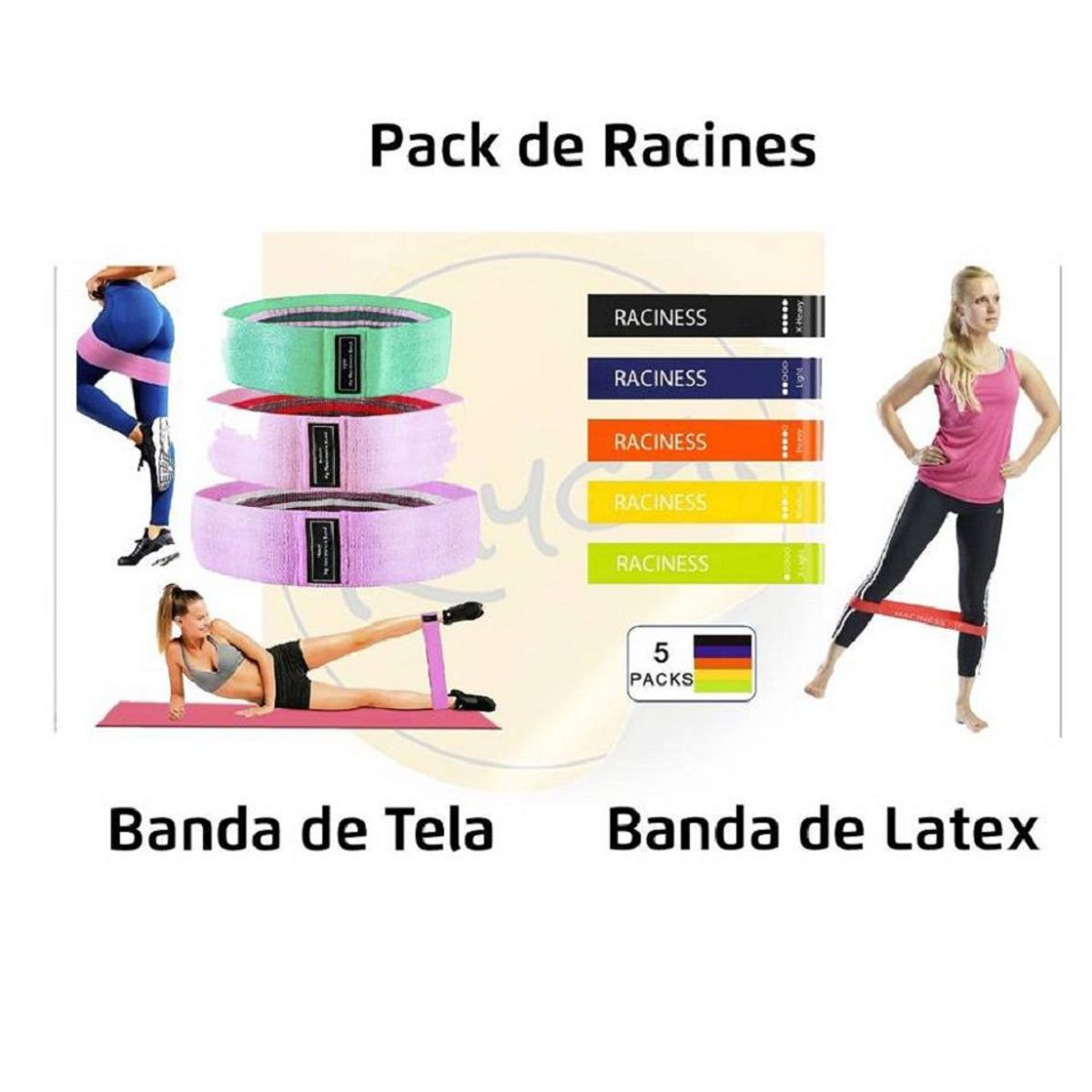 GENERICO - Pack de Bandas De tela  + Pack  Tela de Banda de Tela
