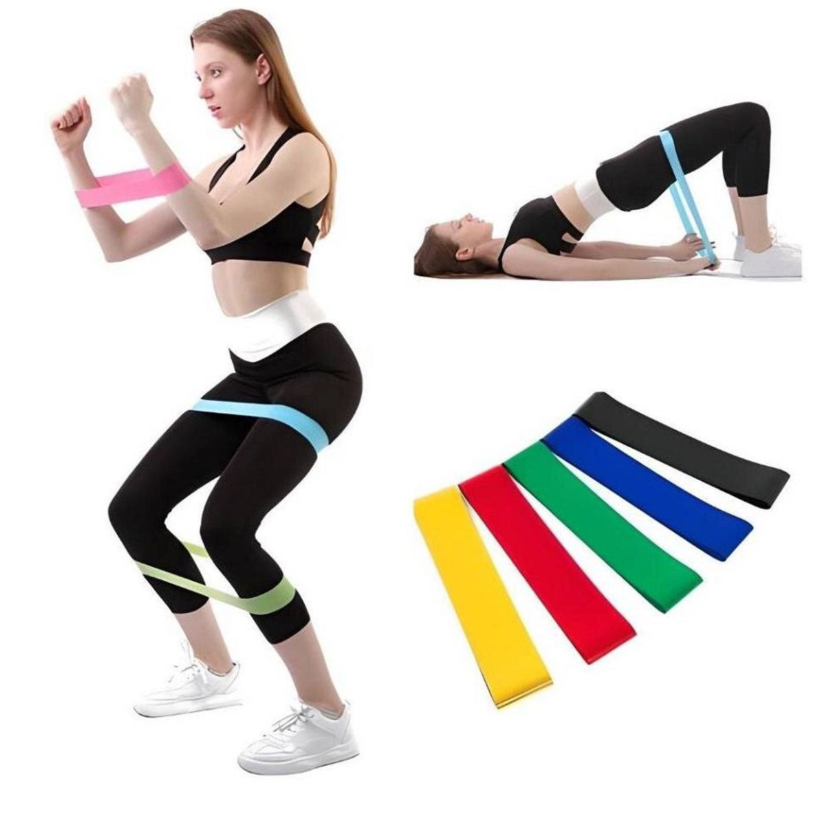 GENERICO - Bandas Cerradas set 5 Resistencias Raciness - Ligas Látex