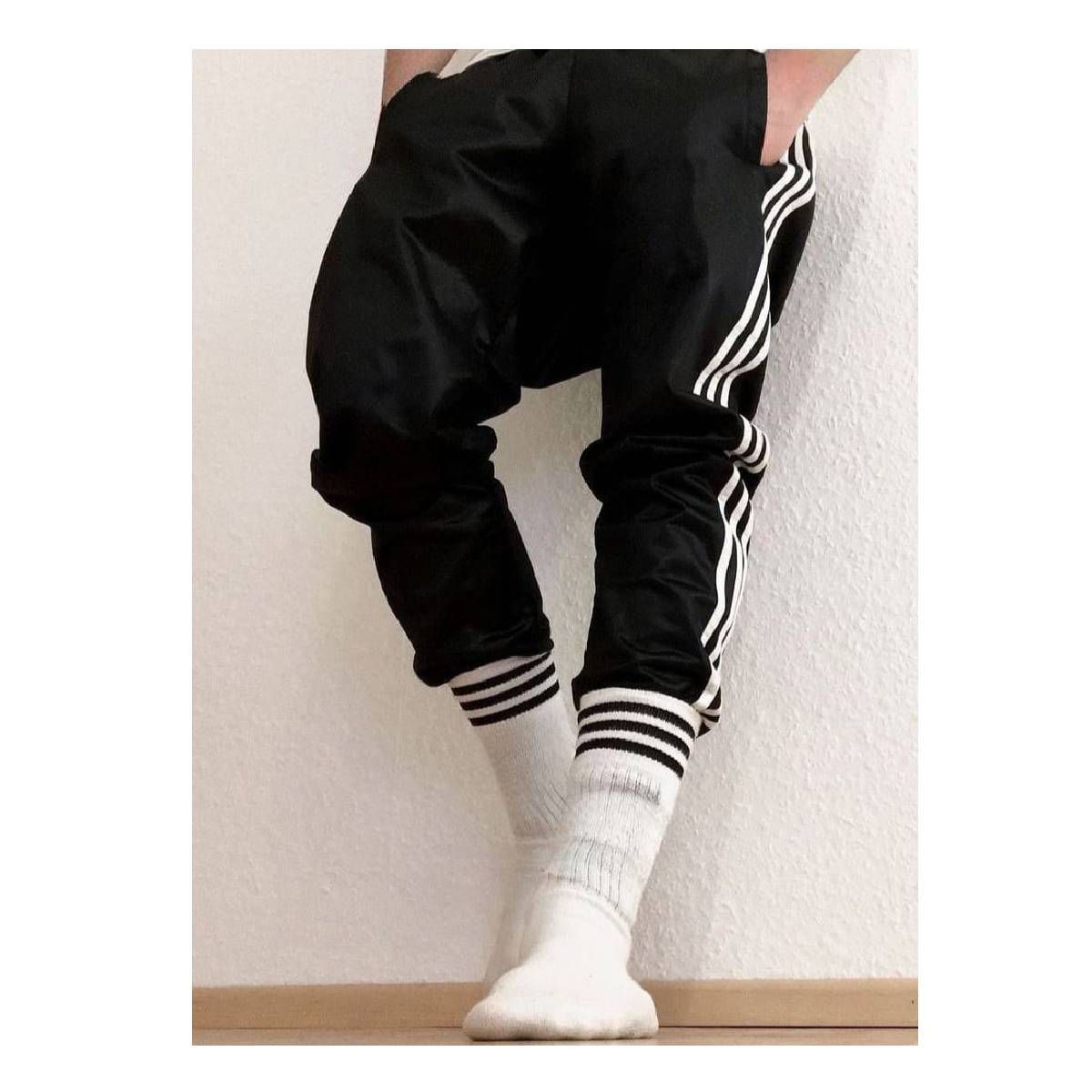 RYBIU IMPORT - Medias Blancas con 3 Rayas Negras Hombre Pack 2