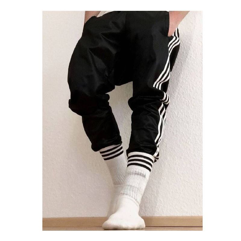 RYBIU IMPORT - Medias Blancas con 3 Rayas Negras Hombre Pack 2