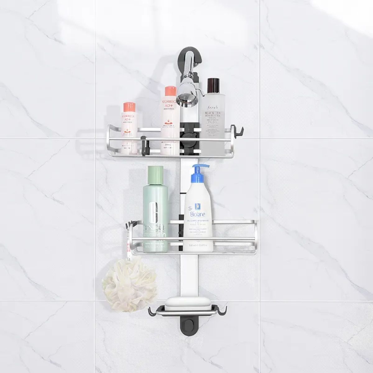 Organizador de ducha 3 niveles ajustable Kotiini, marca KOTIINI - Foto 2