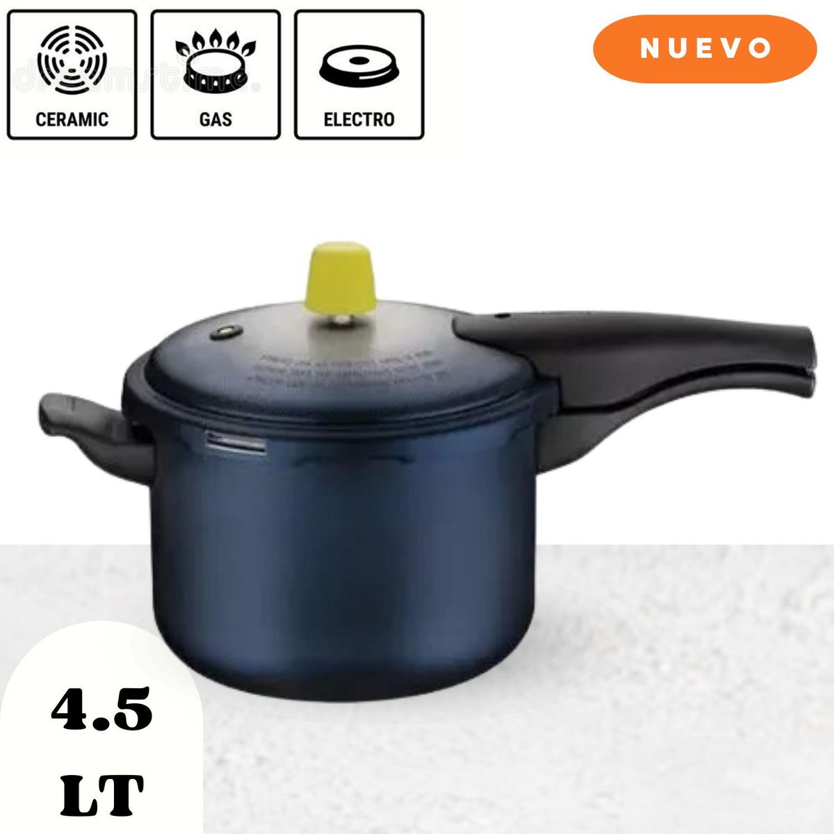 TRAMONTINA - Olla a presión Vancouver Azul 4.5 lt