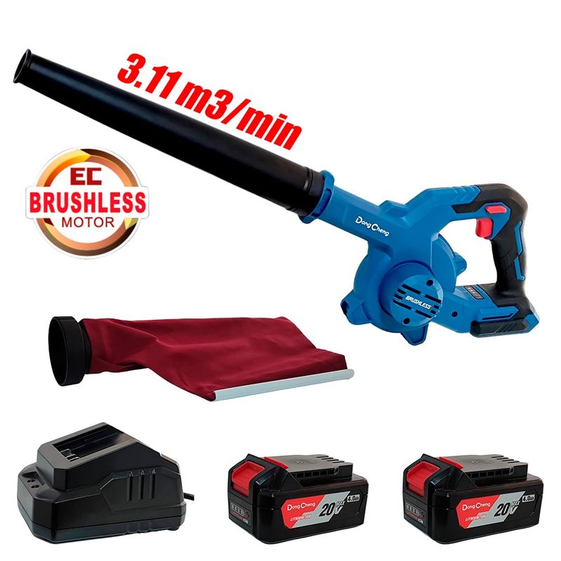 DONGCHENG - Sopladora Aspiradora Inalambrica Industrial DCQF32 20V Brushless