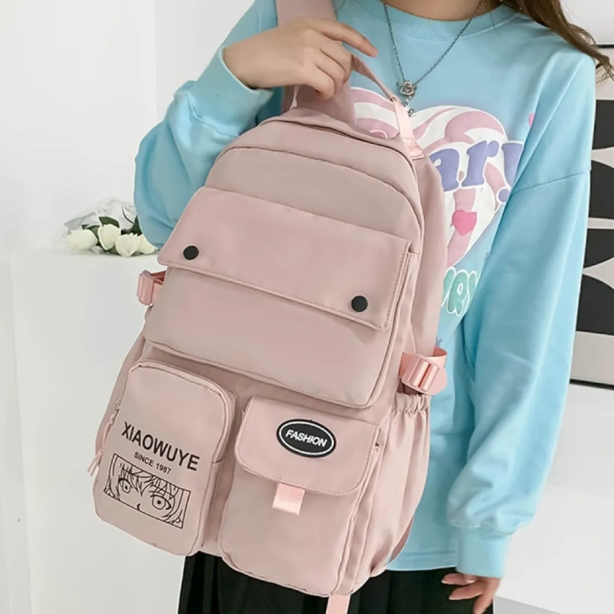 GENERICO - Mochila Kawaii Impermeable Porta Laptop modelo coreano