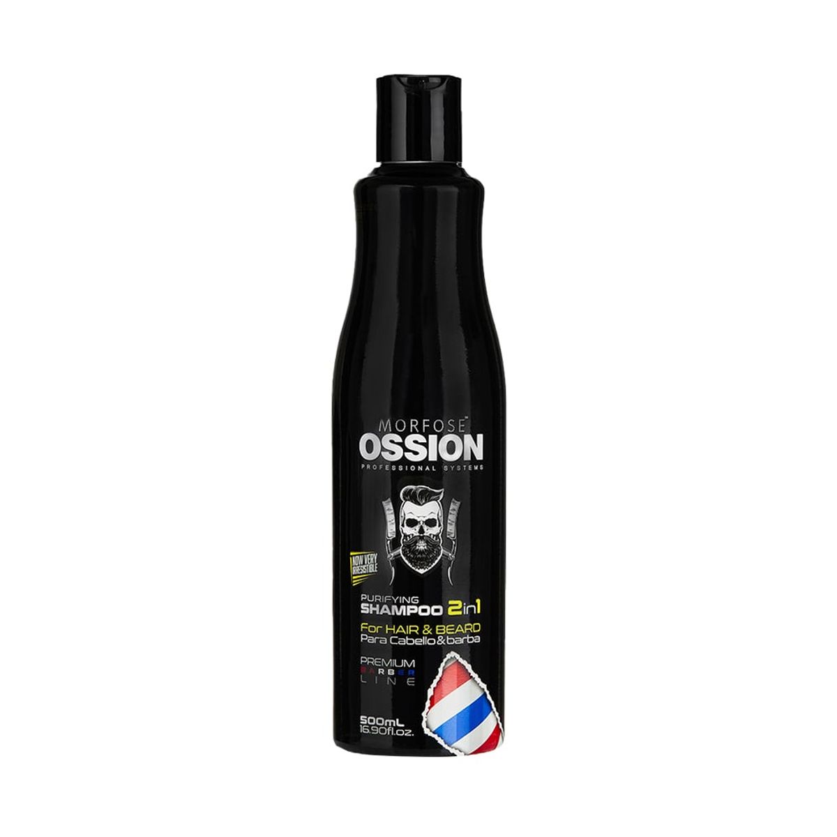 OSSION - Shampoo 2IN1 para Barba&Cabello Barbería 500ml