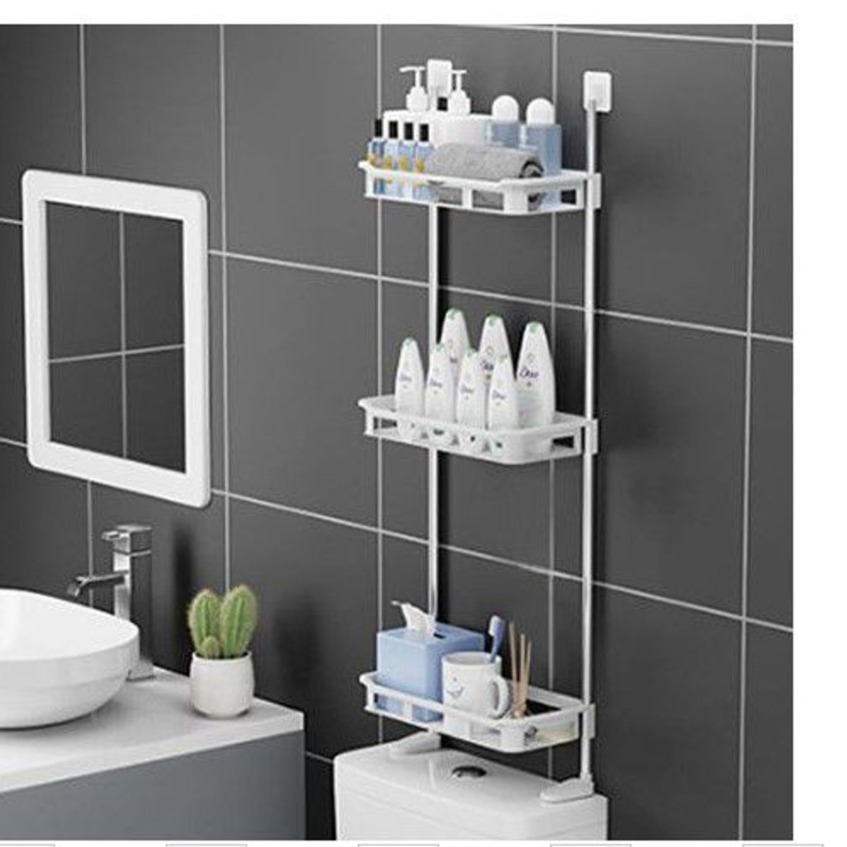 GENERICO - Organizador de baño 3 niveles kawaii tendencia