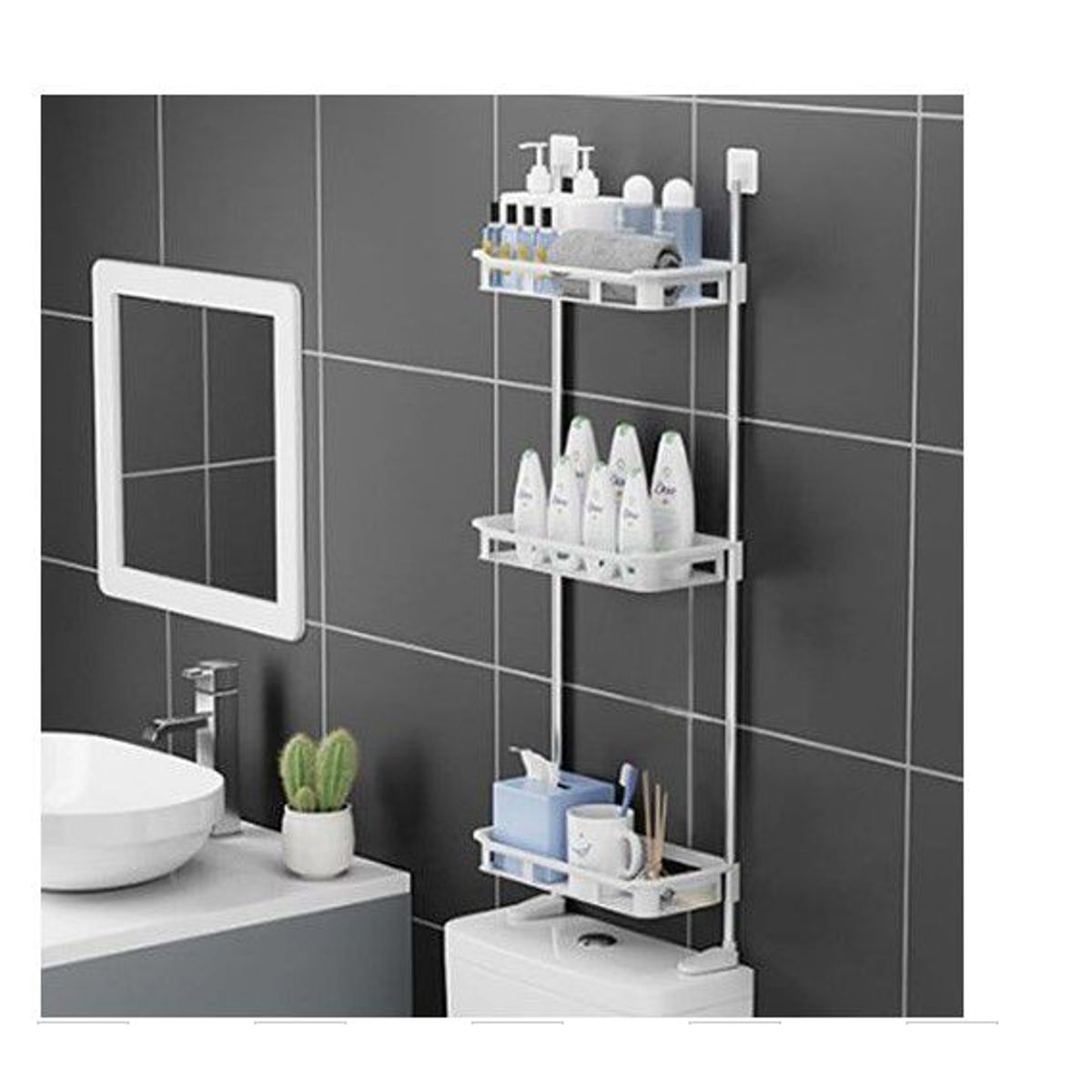 GENERICO - Organizador de baño 3 niveles kawaii tendencia