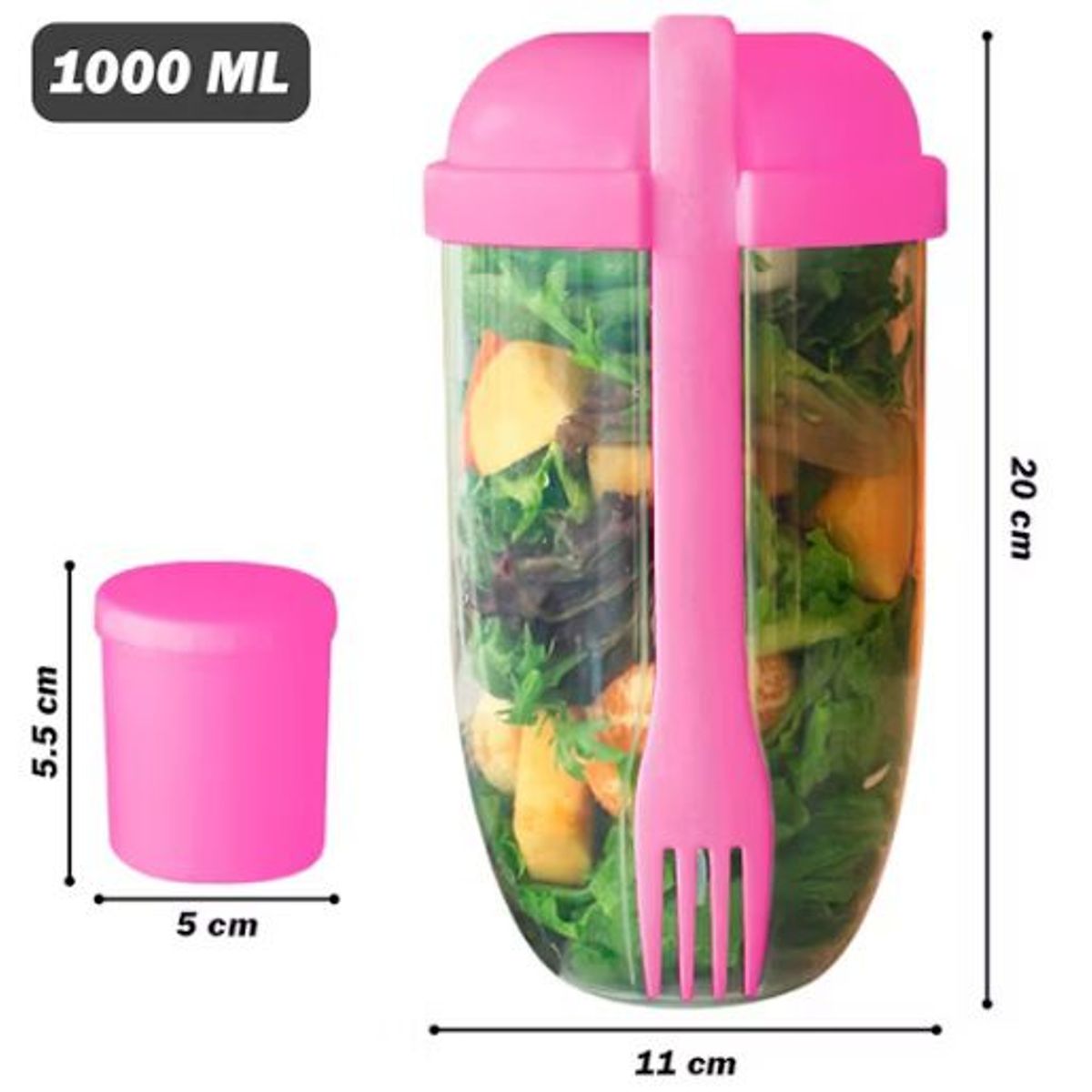 GENERICO - Vaso para Ensalada con  aderezo rosado