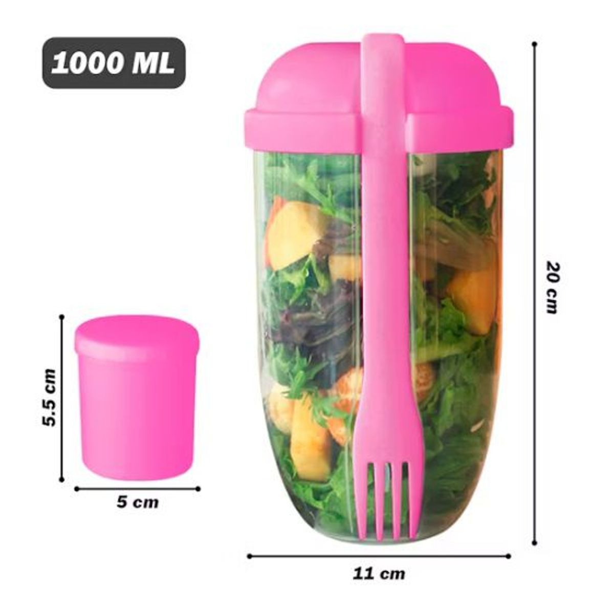 GENERICO - Vaso para Ensalada con  aderezo rosado