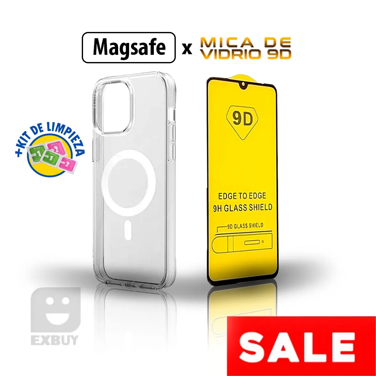 GENERICO - Case Space Magsafe y Mica Vidrio 9D 21D para iPhone 12