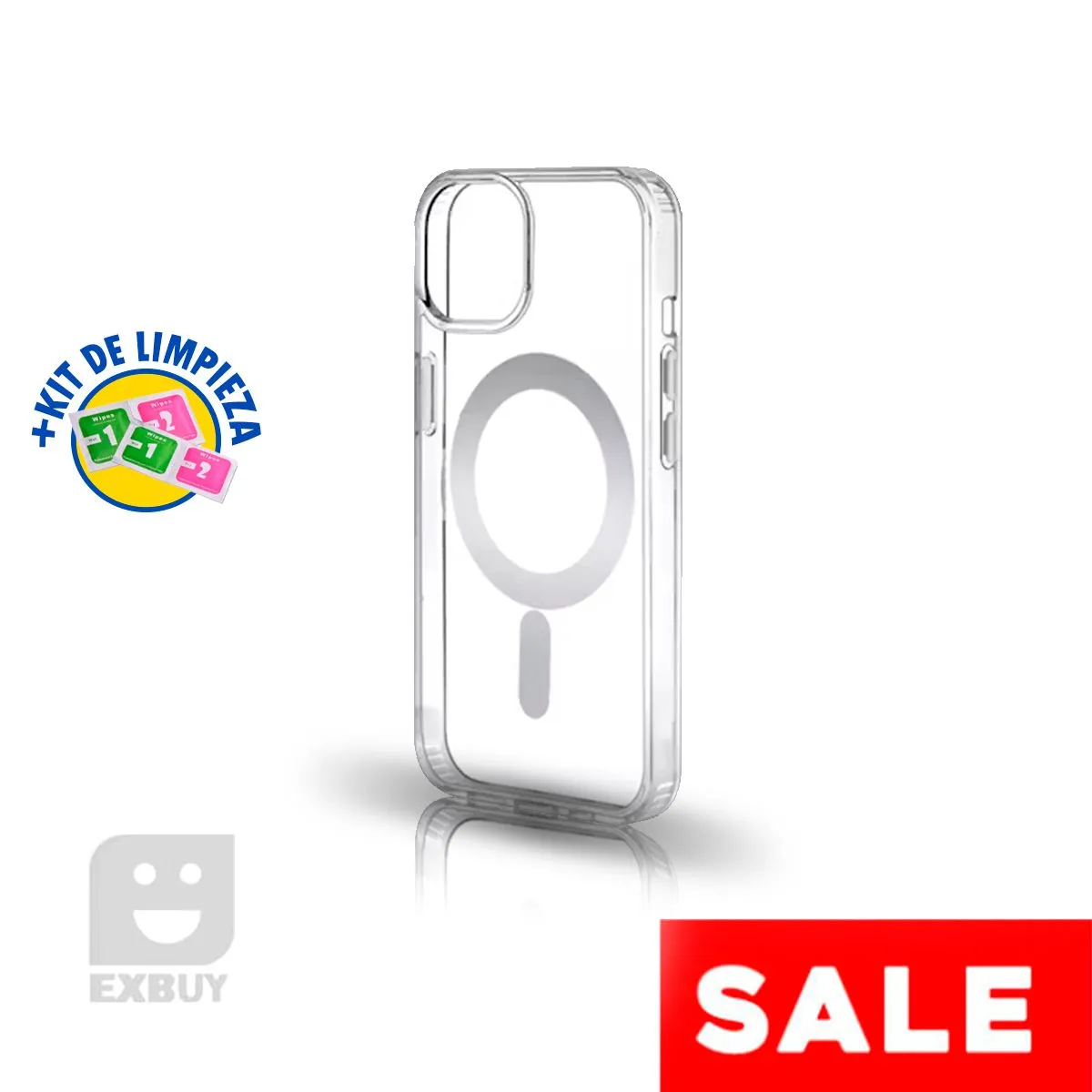 GENERICO - Case Space Magsafe y Mica Vidrio 9D 21D para iPhone 14