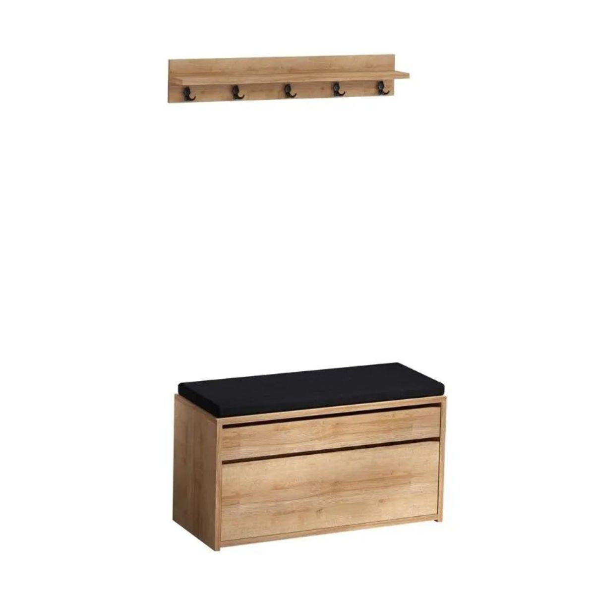 GENERICO - Zapatera Con Baúl + Perchero Nuria Armado Ruta81