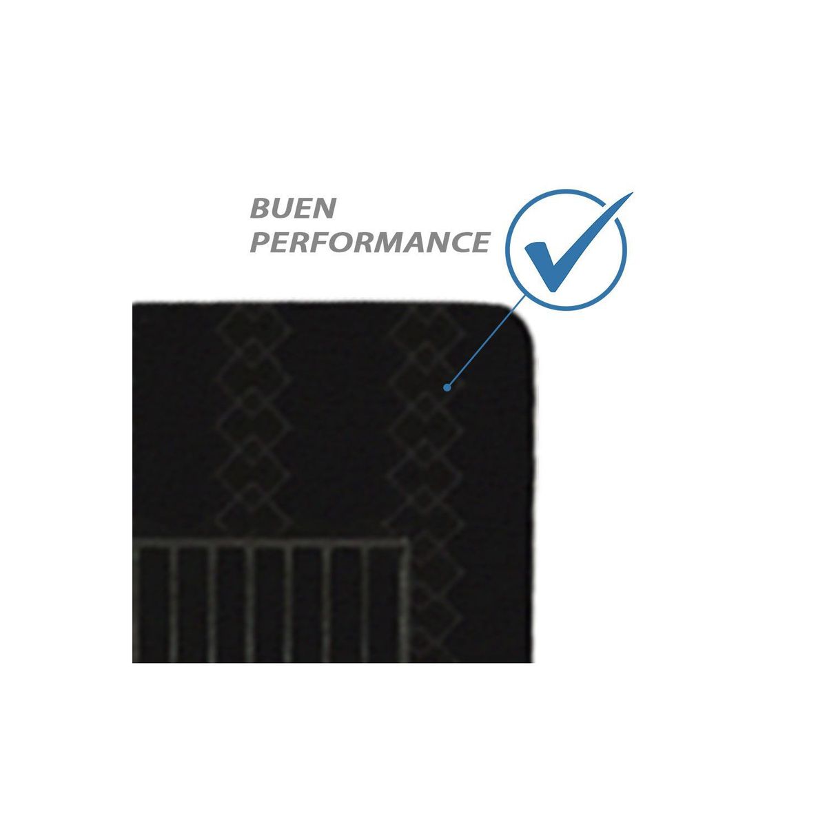 GENERICO - PISO ALFOMBRA NEGRO  5 PIEZAS tapis/protector/suelo